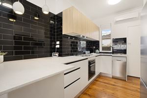 The Kitchen at Adamstown Short Stay Apartments.