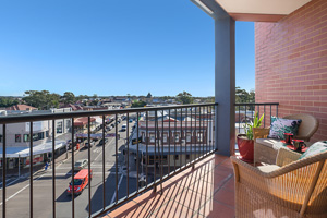 One of the Three Balconies of the Three Bedroom Apartment at Boulevard Apartments.