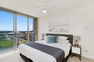 The Main Bedroom of the York 2 Bedroom Apartment on Newcastle Beach