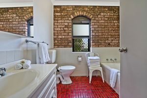 The Bathroom of Centennial Terrace Apartments Superior 2 Bedroom Unit.