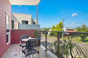The Private Balcony of a 2 Bedroom Townhouse Apartment at Birmingham Gardens Townhouses.