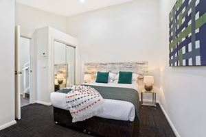 The Second Bedroom of a 3 Bedroom Townhouse Apartment at Birmingham Gardens Townhouses.